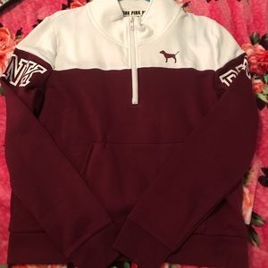 PINK Perfect Quarter Zip NIP